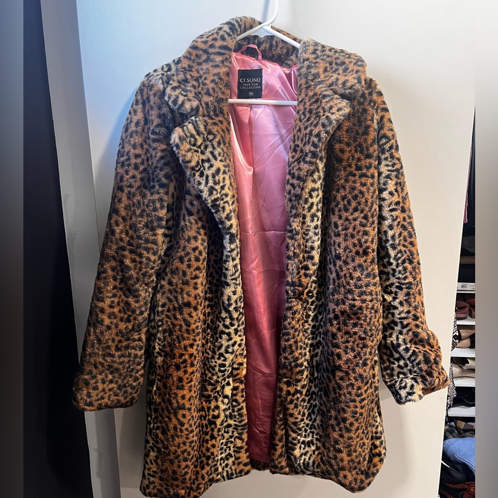 Cheetah Print Fur Coat